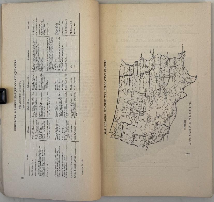 JAPANESE WAR RELOCATION CENTERS（縮小画像）