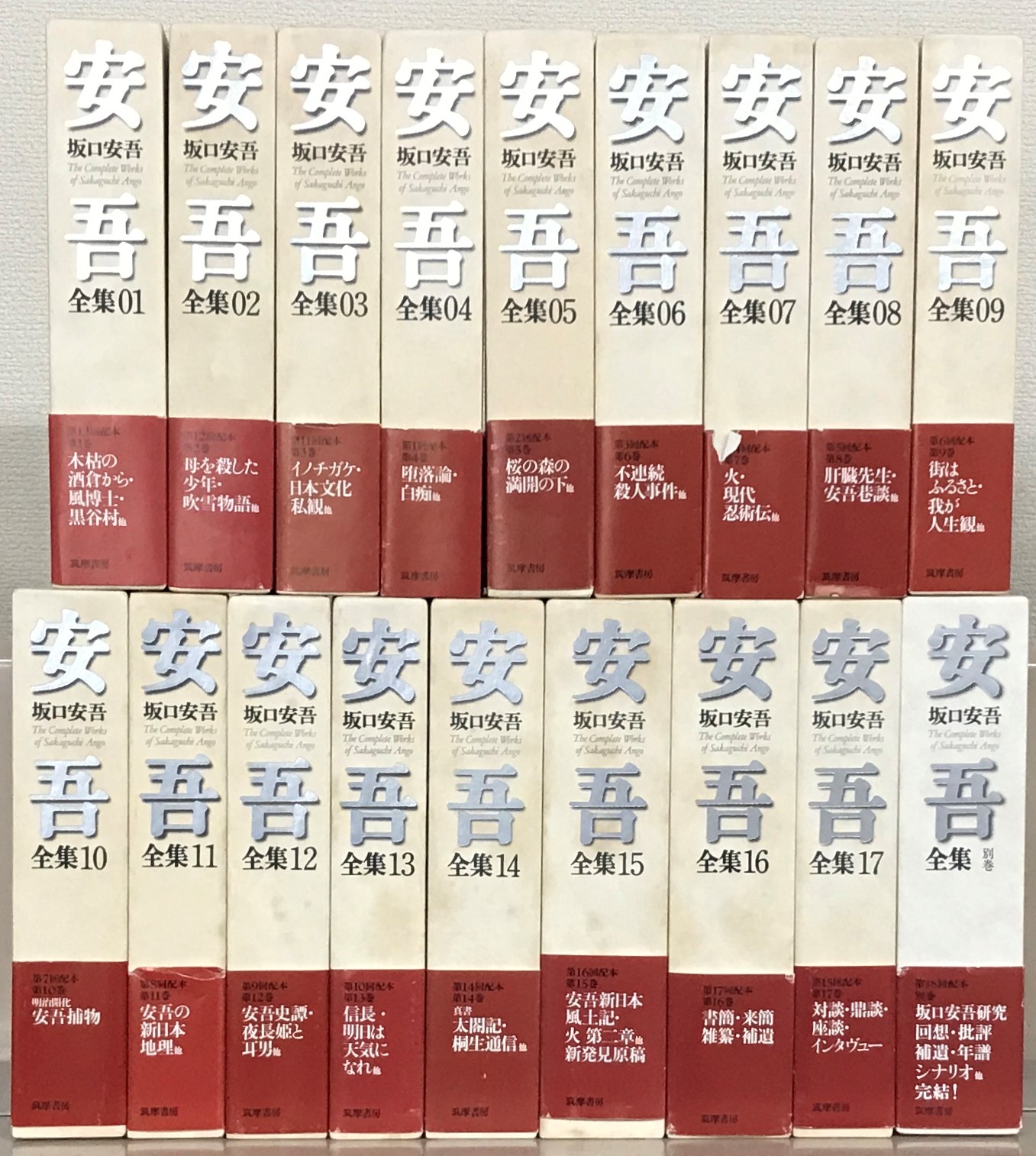 坂口安吾全集（筑摩書房）全１８巻 –