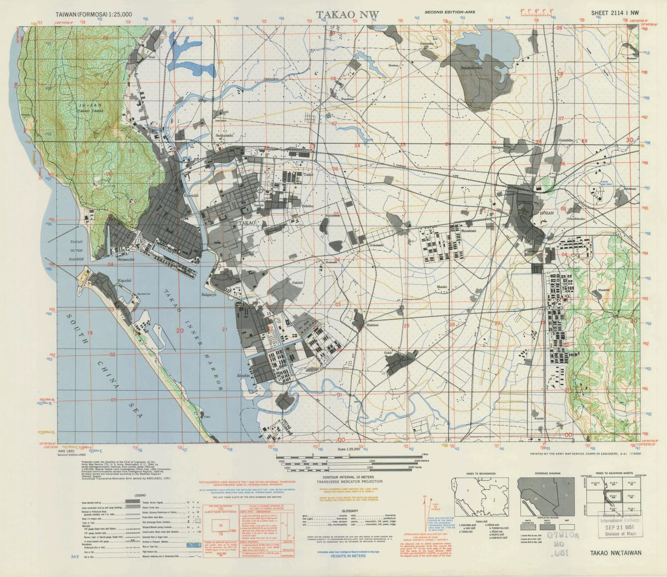 高雄の地形図全体情報 (AMS L892)